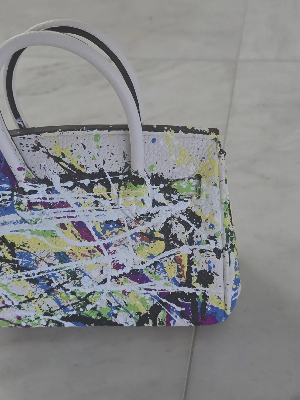 Sonique Saturday Hand Painted 2023 You Fake Like This Birkin Sachel
